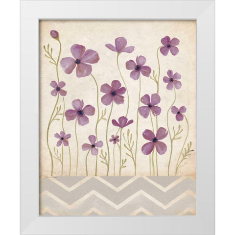 Orchid Poppies White Modern Wood Framed Art Print by Marrott, Stephanie