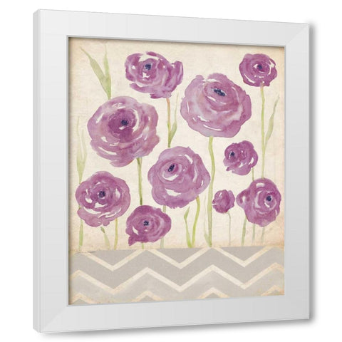 Orchid Ranunculus White Modern Wood Framed Art Print by Marrott, Stephanie