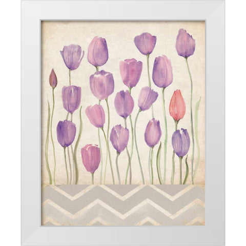 Orchid Tulips White Modern Wood Framed Art Print by Marrott, Stephanie