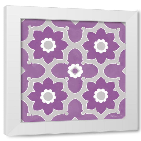 Orchid Floral White Modern Wood Framed Art Print by Marrott, Stephanie