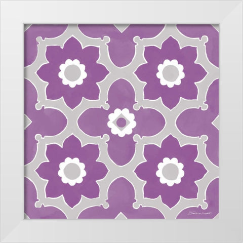 Orchid Floral White Modern Wood Framed Art Print by Marrott, Stephanie