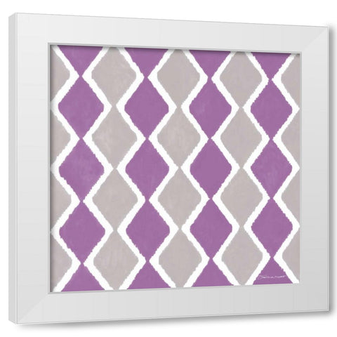 Zig Zag Orchid White Modern Wood Framed Art Print by Marrott, Stephanie
