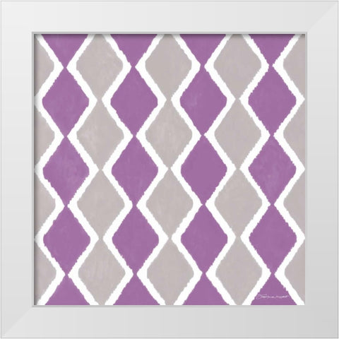 Zig Zag Orchid White Modern Wood Framed Art Print by Marrott, Stephanie