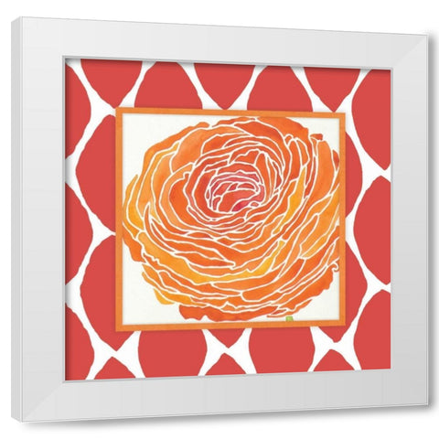 Modern Flower I White Modern Wood Framed Art Print by Marrott, Stephanie