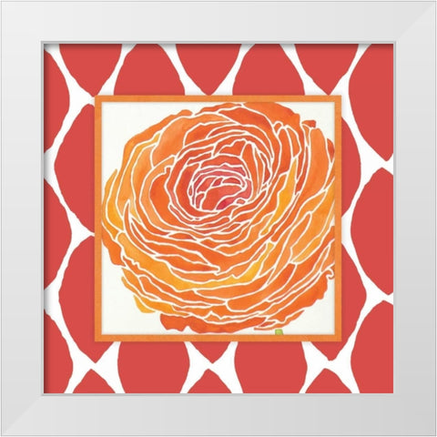 Modern Flower I White Modern Wood Framed Art Print by Marrott, Stephanie