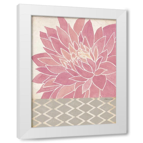 Dahlia Pink I White Modern Wood Framed Art Print by Marrott, Stephanie
