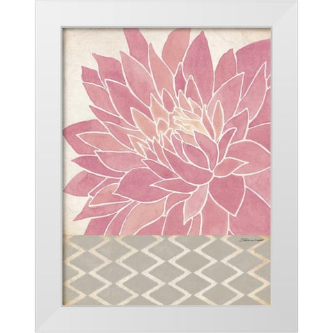 Dahlia Pink I White Modern Wood Framed Art Print by Marrott, Stephanie