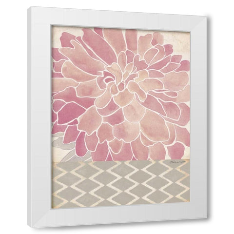 Dahlia Pink II White Modern Wood Framed Art Print by Marrott, Stephanie