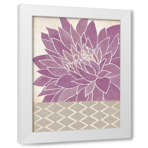Dahlia Orchid I White Modern Wood Framed Art Print by Marrott, Stephanie
