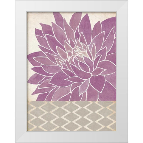 Dahlia Orchid I White Modern Wood Framed Art Print by Marrott, Stephanie