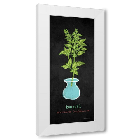 Basil White Modern Wood Framed Art Print by Marrott, Stephanie