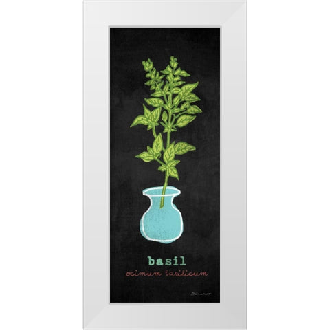Basil White Modern Wood Framed Art Print by Marrott, Stephanie
