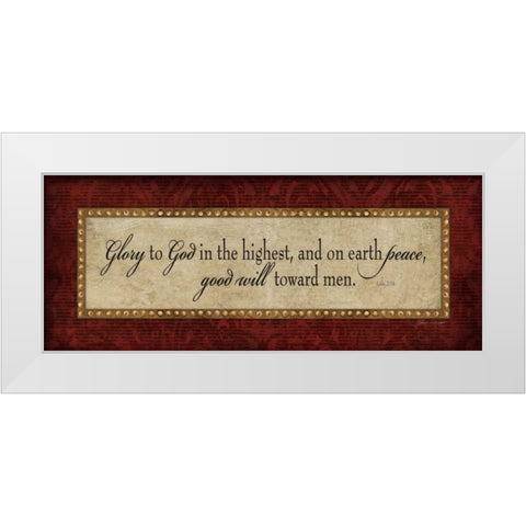 Glory to God White Modern Wood Framed Art Print by Marrott, Stephanie