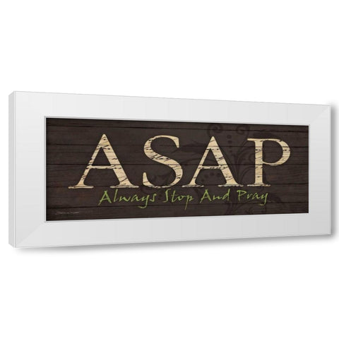 ASAP White Modern Wood Framed Art Print by Marrott, Stephanie