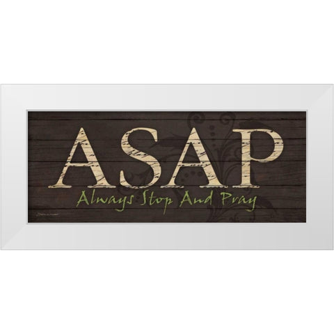 ASAP White Modern Wood Framed Art Print by Marrott, Stephanie