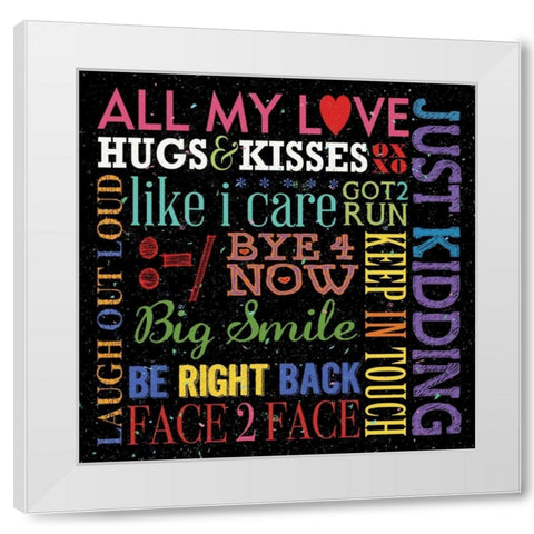 Text Slang II White Modern Wood Framed Art Print by Marrott, Stephanie