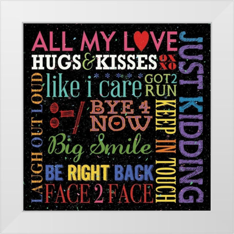 Text Slang II White Modern Wood Framed Art Print by Marrott, Stephanie