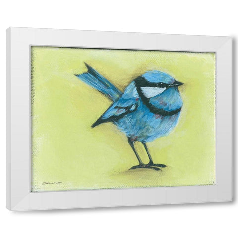 Blue Boy White Modern Wood Framed Art Print by Marrott, Stephanie
