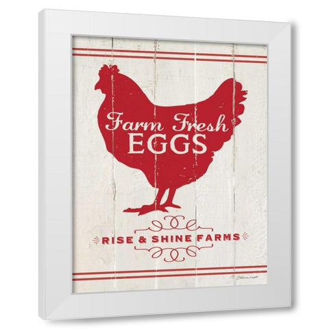 Hen White Modern Wood Framed Art Print by Marrott, Stephanie