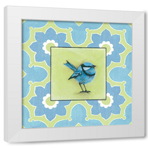 Blue Boy in Green White Modern Wood Framed Art Print by Marrott, Stephanie