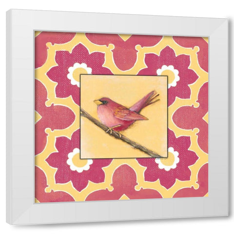 Show Off in Yellow White Modern Wood Framed Art Print by Marrott, Stephanie