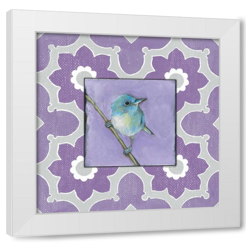 Feeling Fancy in Purple White Modern Wood Framed Art Print by Marrott, Stephanie
