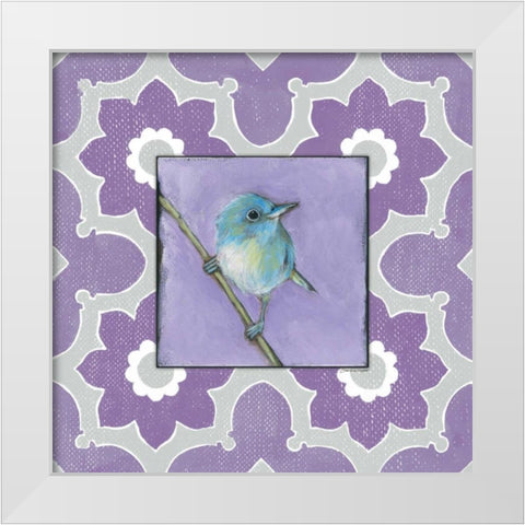Feeling Fancy in Purple White Modern Wood Framed Art Print by Marrott, Stephanie