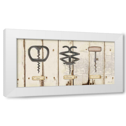 Corkscrews I White Modern Wood Framed Art Print by Marrott, Stephanie