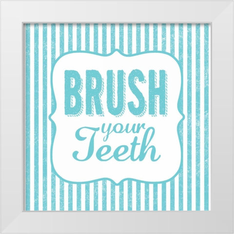 Brush White Modern Wood Framed Art Print by Marrott, Stephanie