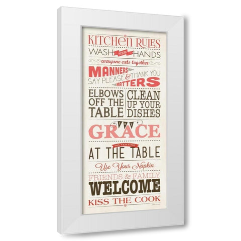 Kitchen Rules - White White Modern Wood Framed Art Print by Marrott, Stephanie