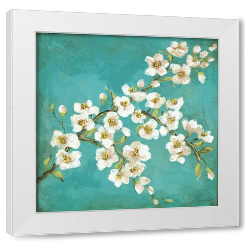 Spring Blossoms I White Modern Wood Framed Art Print by Marrott, Stephanie