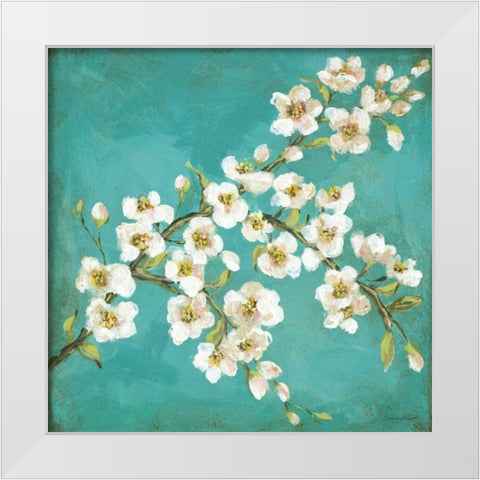 Spring Blossoms I White Modern Wood Framed Art Print by Marrott, Stephanie