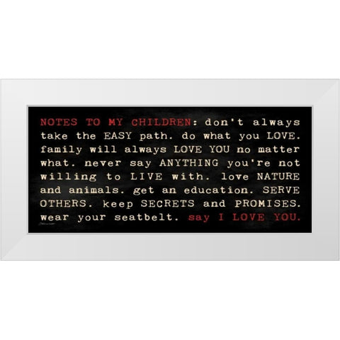 Notes I White Modern Wood Framed Art Print by Marrott, Stephanie