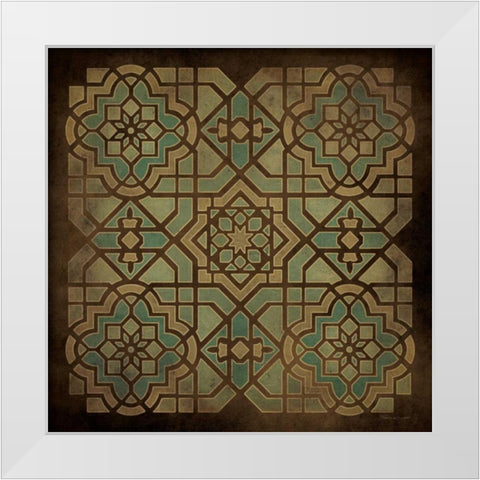 Tile Design II White Modern Wood Framed Art Print by Marrott, Stephanie