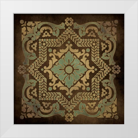 Tile Design III White Modern Wood Framed Art Print by Marrott, Stephanie
