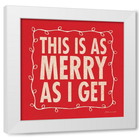 As Merry White Modern Wood Framed Art Print by Marrott, Stephanie