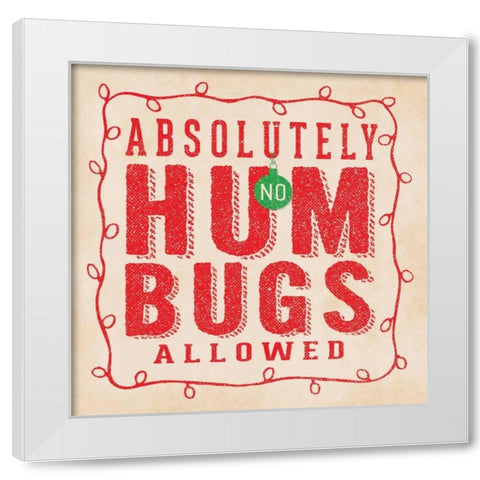 Hum Bugs White Modern Wood Framed Art Print by Marrott, Stephanie
