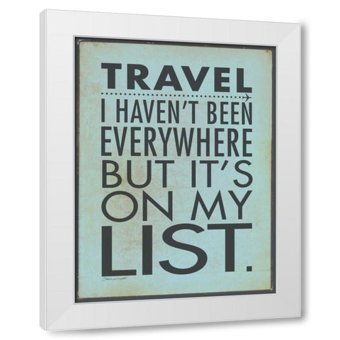 On My List White Modern Wood Framed Art Print by Marrott, Stephanie