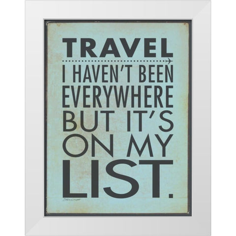 On My List White Modern Wood Framed Art Print by Marrott, Stephanie