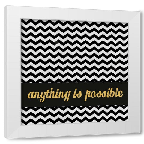 Anything White Modern Wood Framed Art Print by Marrott, Stephanie