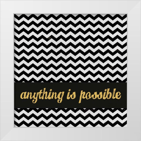 Anything White Modern Wood Framed Art Print by Marrott, Stephanie
