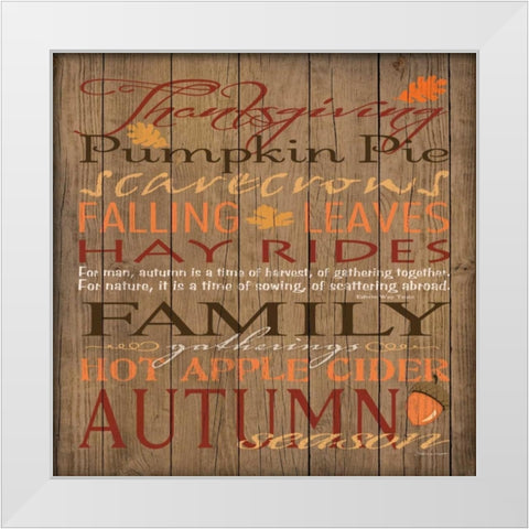 Thanksgiving I White Modern Wood Framed Art Print by Marrott, Stephanie