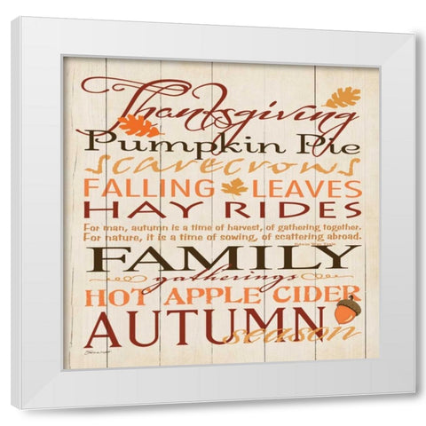 Thanksgiving II White Modern Wood Framed Art Print by Marrott, Stephanie