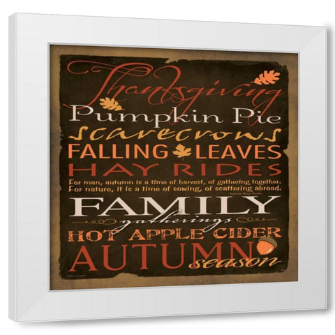 Thanksgiving III White Modern Wood Framed Art Print by Marrott, Stephanie