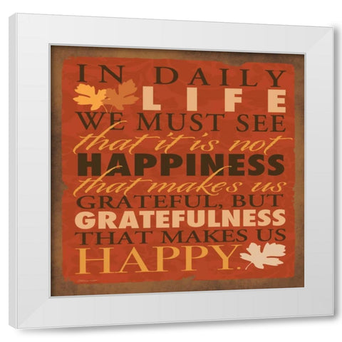 Grateful White Modern Wood Framed Art Print by Marrott, Stephanie