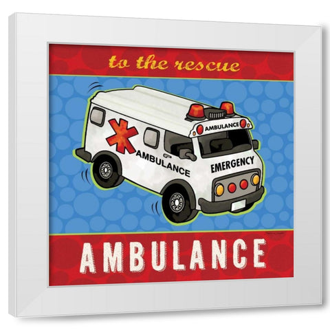 Ambulance White Modern Wood Framed Art Print by Marrott, Stephanie