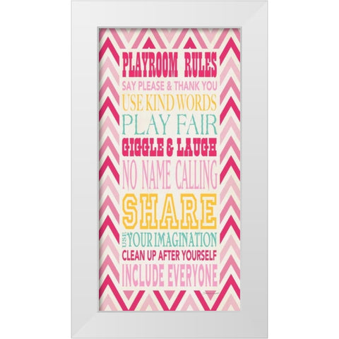 Playroom Girl I White Modern Wood Framed Art Print by Marrott, Stephanie