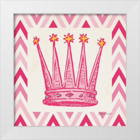 Playroom Crown I White Modern Wood Framed Art Print by Marrott, Stephanie