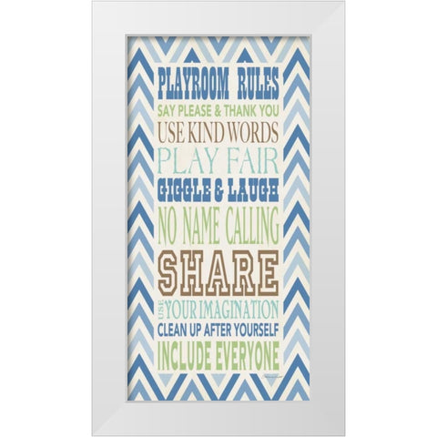 Playroom Boy I White Modern Wood Framed Art Print by Marrott, Stephanie