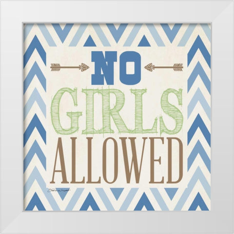Playroom Boy II White Modern Wood Framed Art Print by Marrott, Stephanie